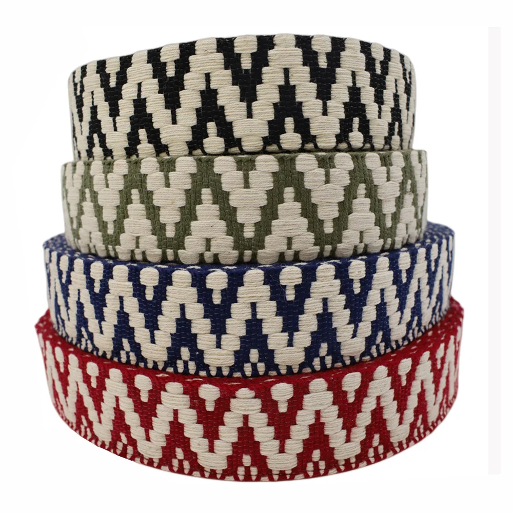 Direct selling thickened cotton jacquard elastic band custom belt luggage strap elastic band