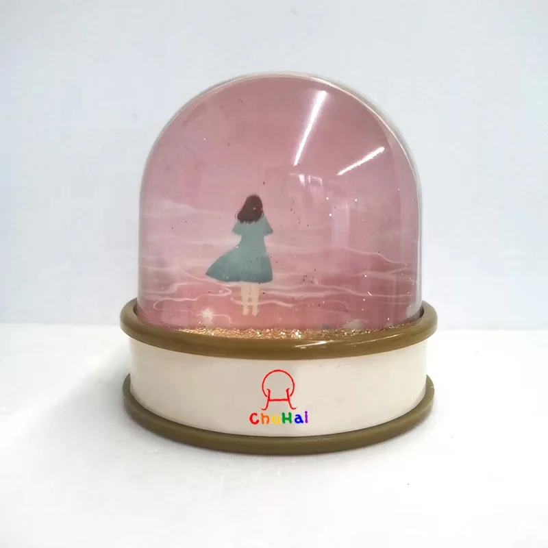 DIY Photo Snow Globe Kit Empty Plastic Frame with Picture Customizable Globe with Photo