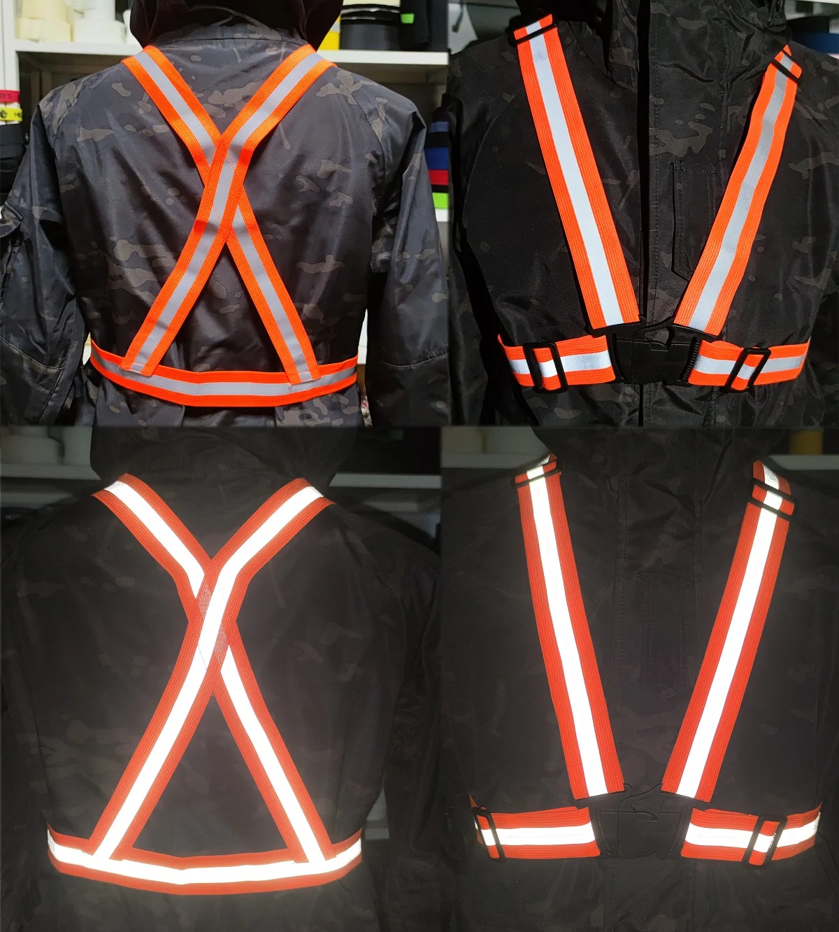 In Stock Hi-viz Lighting Visibility Elastic Professional Reflective Straps Night Running Security Safety Warning Reflective Belt