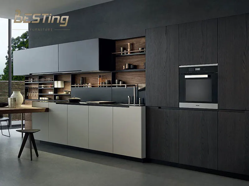 high gloss lacquer modern design aluminium stainless steel from china kitchen wall cabinet