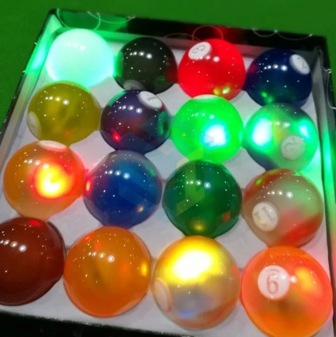 Crystal Design Standard 8 Pool Billiards Led Billiard Balls For Club/Disco/Gifts