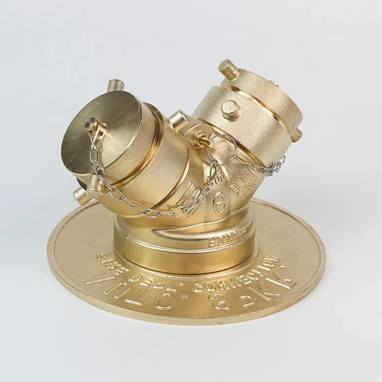 3 Way Water Divider Y Type Fire Fighting Valve 2 Way Brass Fire Hydrant