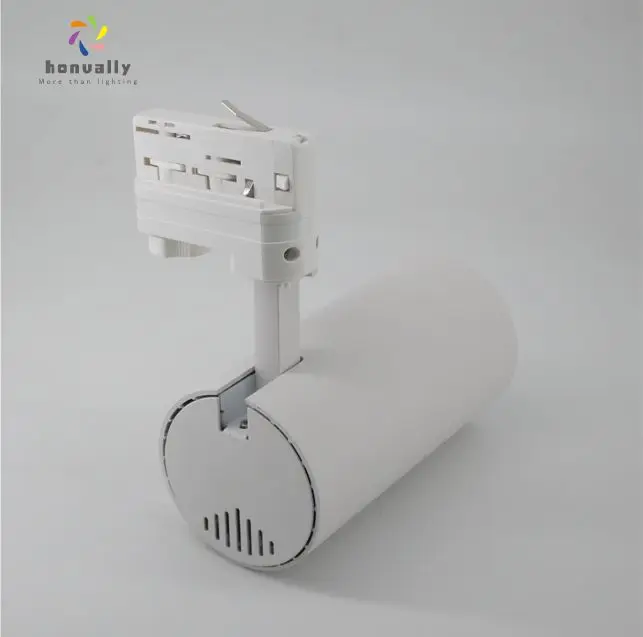 
white black grey aluminum housing cob 10w 20w 30w led track light system 