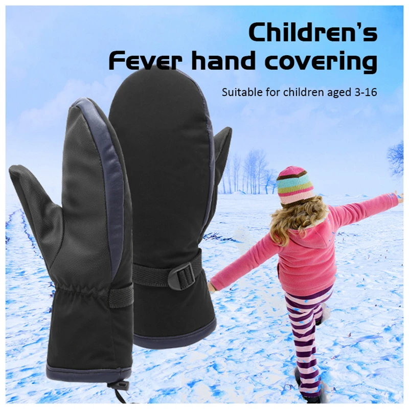 Efficiency adult children Heat Control Button rechargeable electrical battery cold climate double side heated gloves