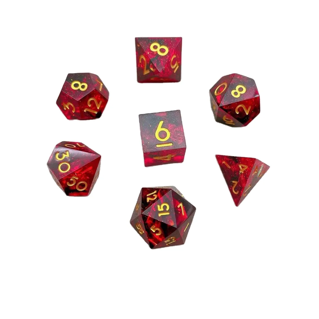 Custom wooden Yard Dice Set - Includes Six 3.5-Inch Dice and Bag