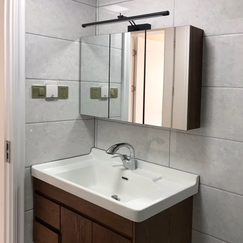 Черные светодиодные лампы Nodric 62 см 10 Вт для ванной комнаты