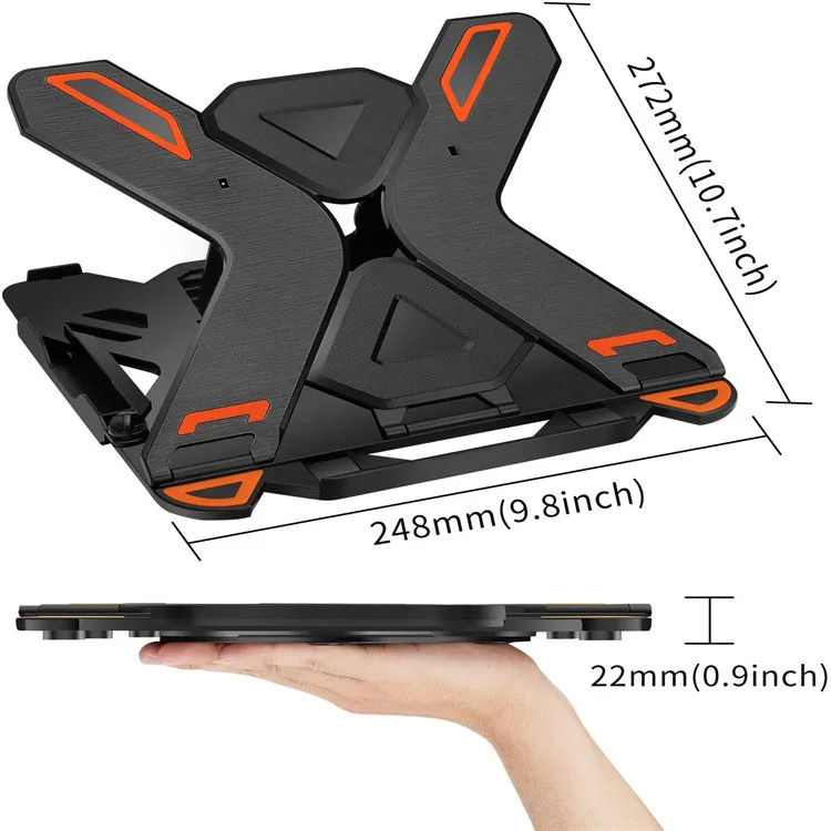 Laptop Stand 360 Rotating Swivel Riser for Desk Plastic Computer with Phone Holder