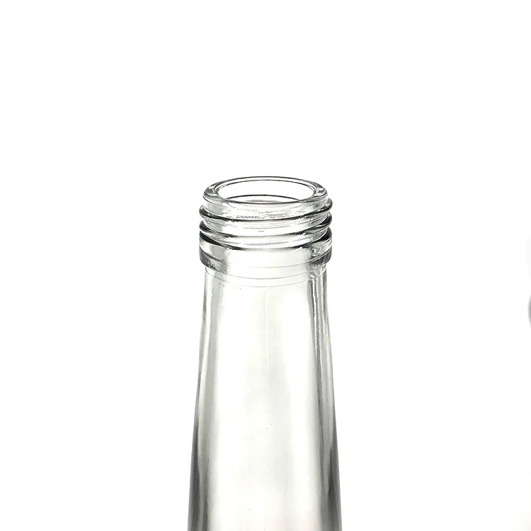 Wholesale Factory Price 330ml Beverage Conical Shaped Fruit Juice Glass Bottle With Sealed Aluminum Lid