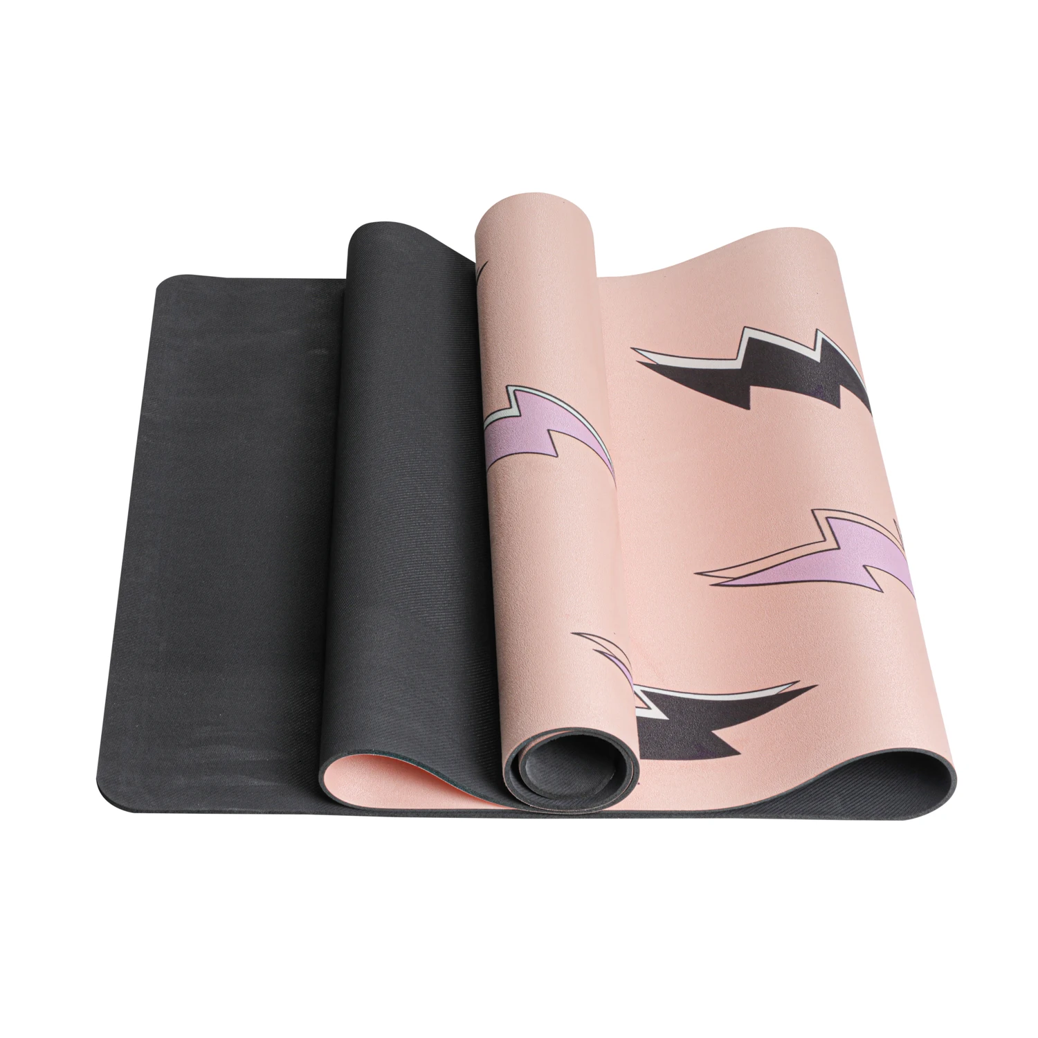 Newly Designed Environmentally PU Polyurethane High Quality Eco Friendly Suede Fitness Floor  Exercise Fitness Non-slip Mat Yoga