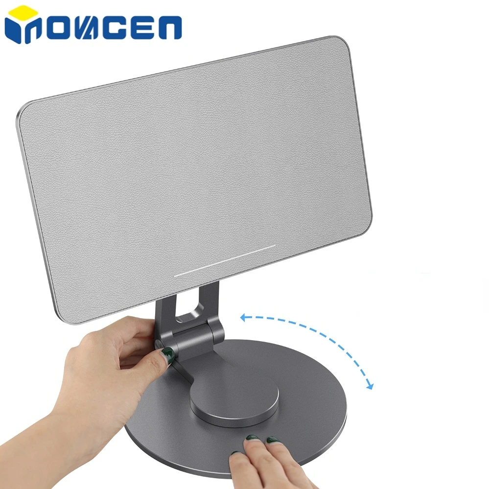 INOVAGEN Magnetic Tablet Stand Rotated Base;360 Rotation Height Adjustable Foldable Tablet Desk Holder