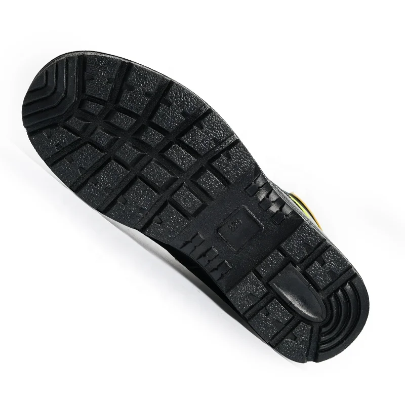 Factory OEM Leather Anti- puncture Waterproof Safety Shoes Fire Rescue Protective Boots Work Boots