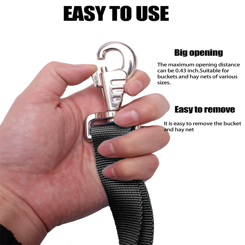 Hot Sale Adjustable Nylon Bucket Strap for Hay Nets Water Buckets Hanging Strap Horse Outdoor Feeders Heavy Duty