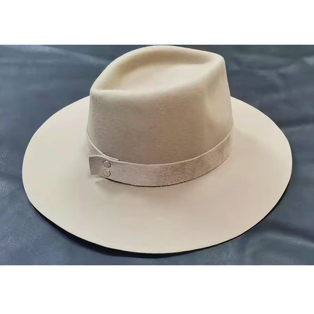 customizable hat sweatband leather genuine sheepskin for hat strips