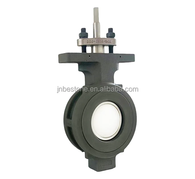 Bestone OEM Customized DN100 High Performance Wafer double eccentric WCB Butterfly Valve for natural gas