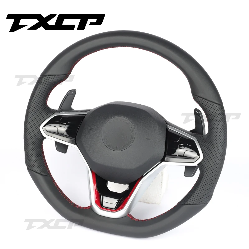 Fit For Volkswagen Golf 8 MK8 POLO GOLF 7 GTI R-line MK7 MK6 Passat CC GTS Scirocco Leather Steering Wheel