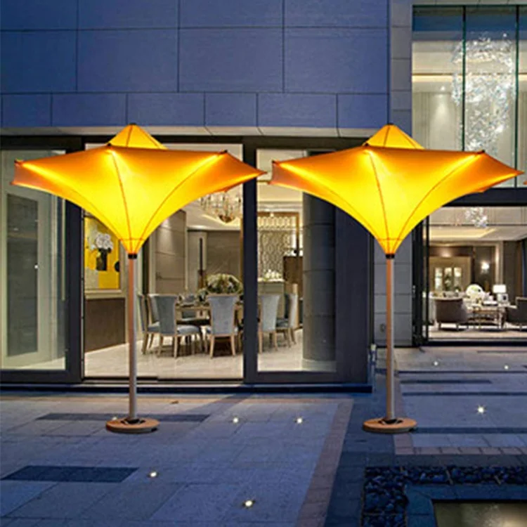 Led Flashlight Automatic Umbrella Outdoor Patio Umbrella With Led Light