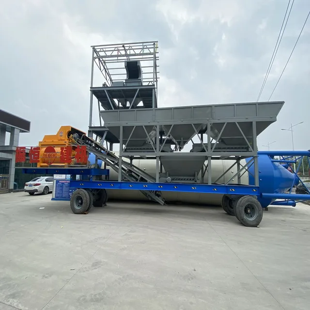 mini manufacturing concrete plant mobile ready mix concrete batch plant