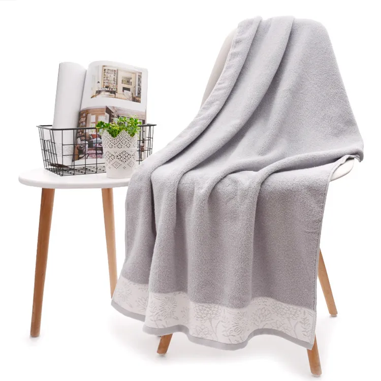 70*140cm Wholesale China soft textile custom jacquard 100% cotton bath towel beach towel