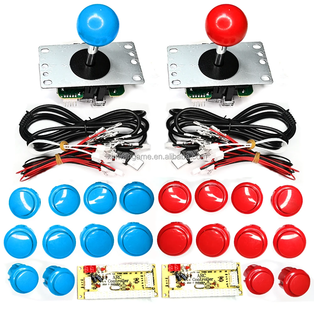 Монета толкатель аркадная игра джойстик набор инструментов SANWA кнопочный USB чип плата Компьютерное управление для ПК игры самолет симулятор