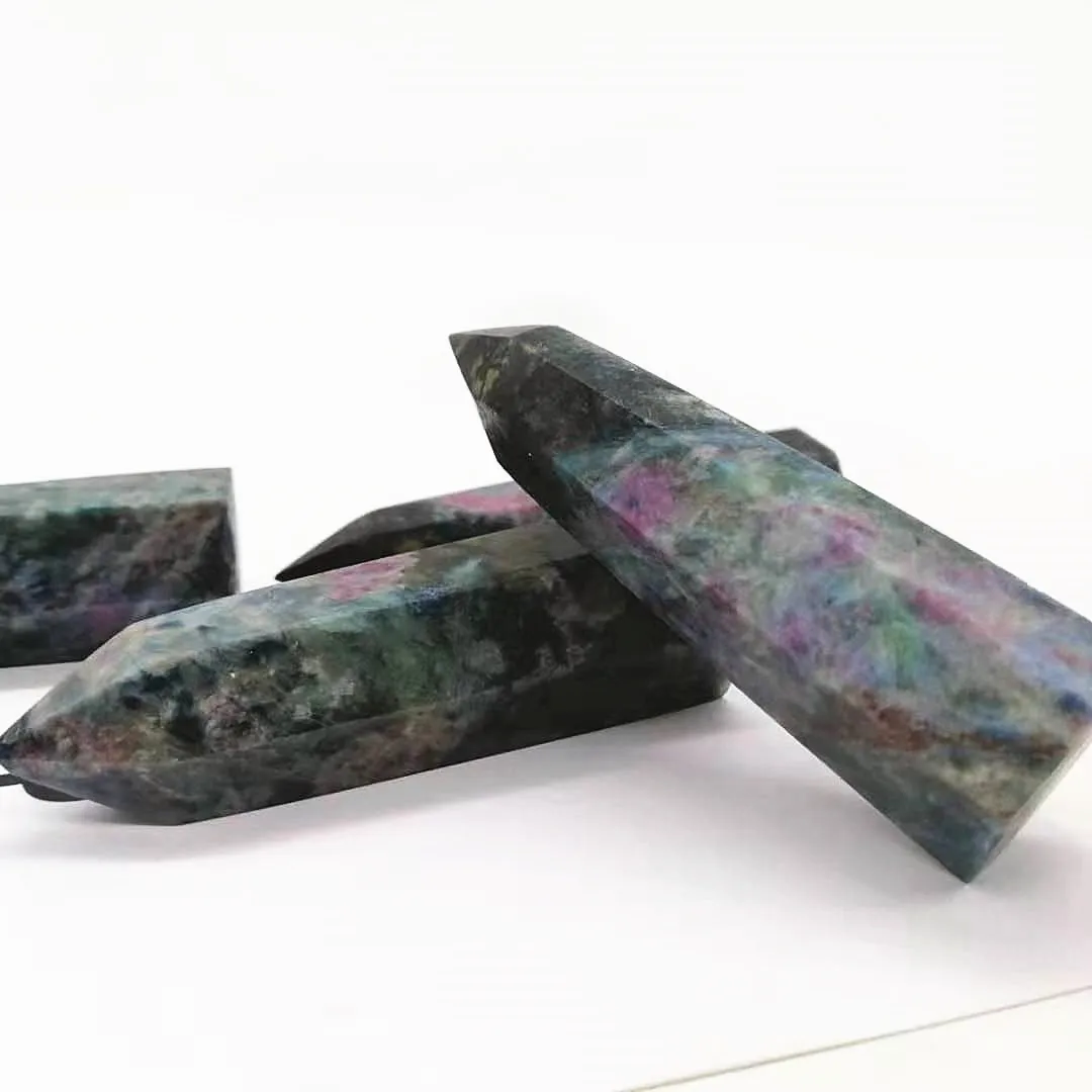 New product natural healing crystal wand tower ruby in kyanite quartz point for wedding souvenirs