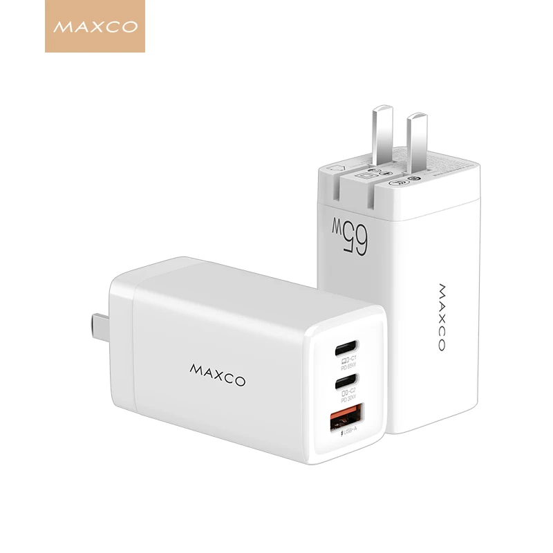 Recci p03c hot sale super power fast charging type c pd 3.0 GaN charger 65w for mobile phone, computer, macbook, ipad, tablet pc