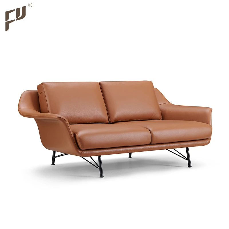 High Quality Original Visit Modular 2 Seater Top Grain Leather Relaxation Leather Sofa Luxury For Office Building