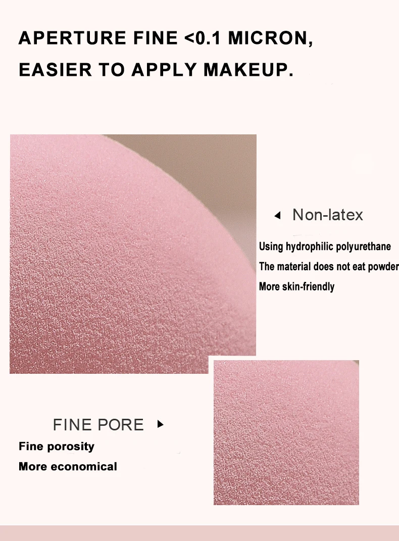 Capsule Storage Box Cosmetics Foundation Colorful Beauty Teardrop Olive Cut Shape Bevel Makeup Sponge