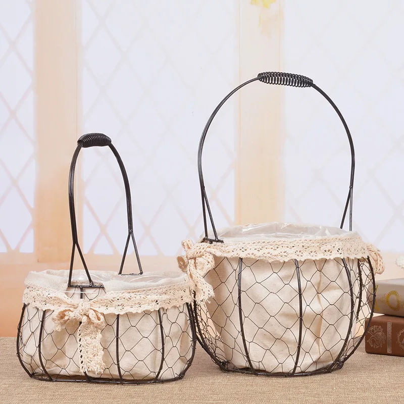 Manufactures Promotion Themed Gift Basket Stainless Steel Present Box Basket for Wedding Party Baby Birthday Festival Souvenir