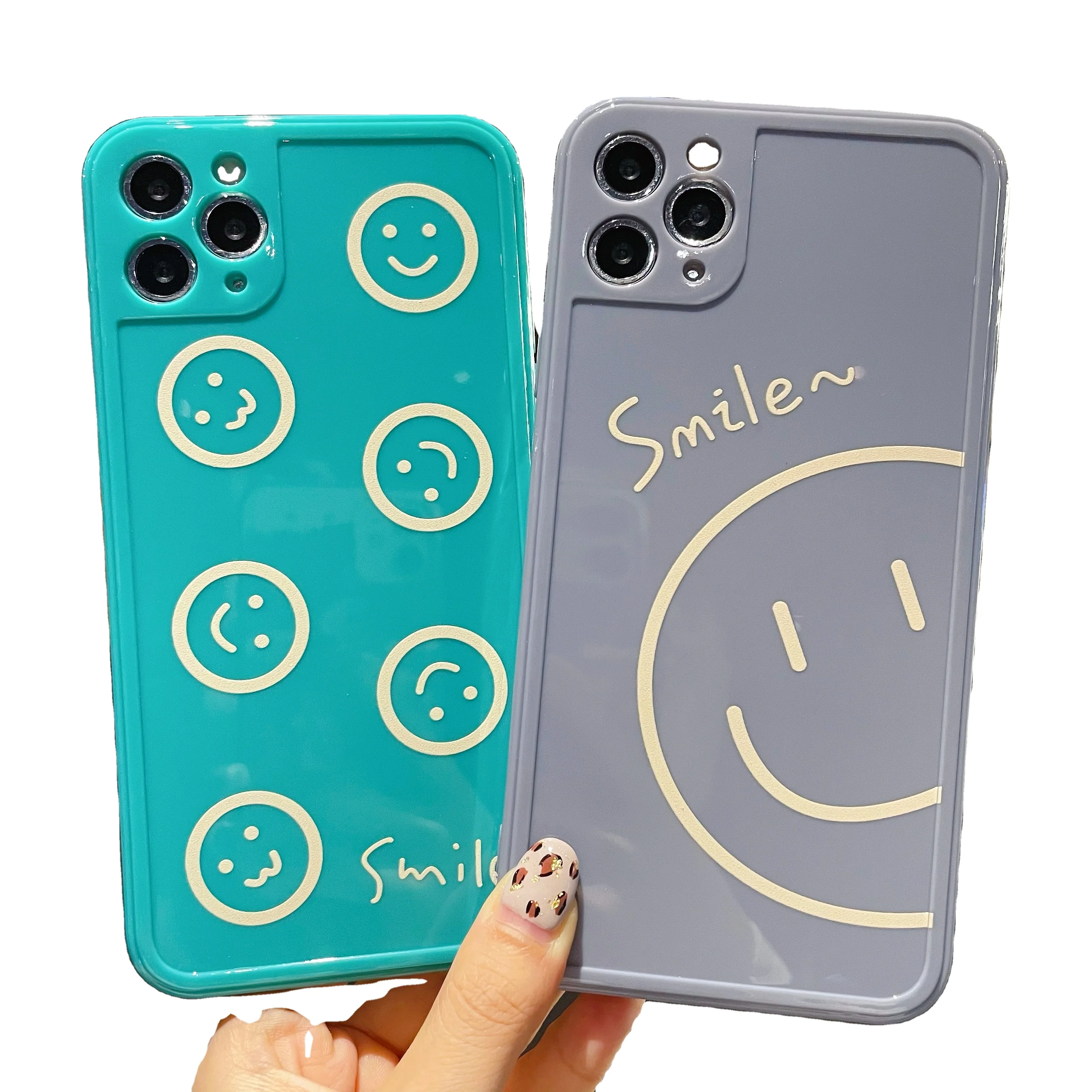 In stock Printing Smiling Face For IPhone 12 Case Tpu Photo Frame Protective Cover For Apple 11 Pro Max Mini XR X XS 7 8plus