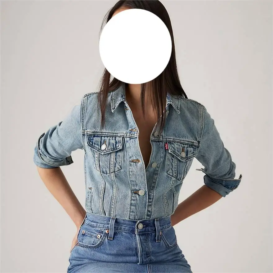 Customize Fashionable Design Classic style Leisure Slim Fit Denim Jacket Coat For Women