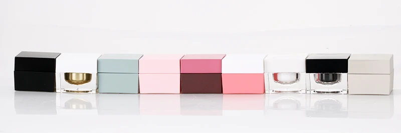5g Square Uv Gel Glue Bottle Nail Polish Jar Custom Color Acrylic Cosmetic Customized Plastic Packaging for Cosmetics ZJB31208