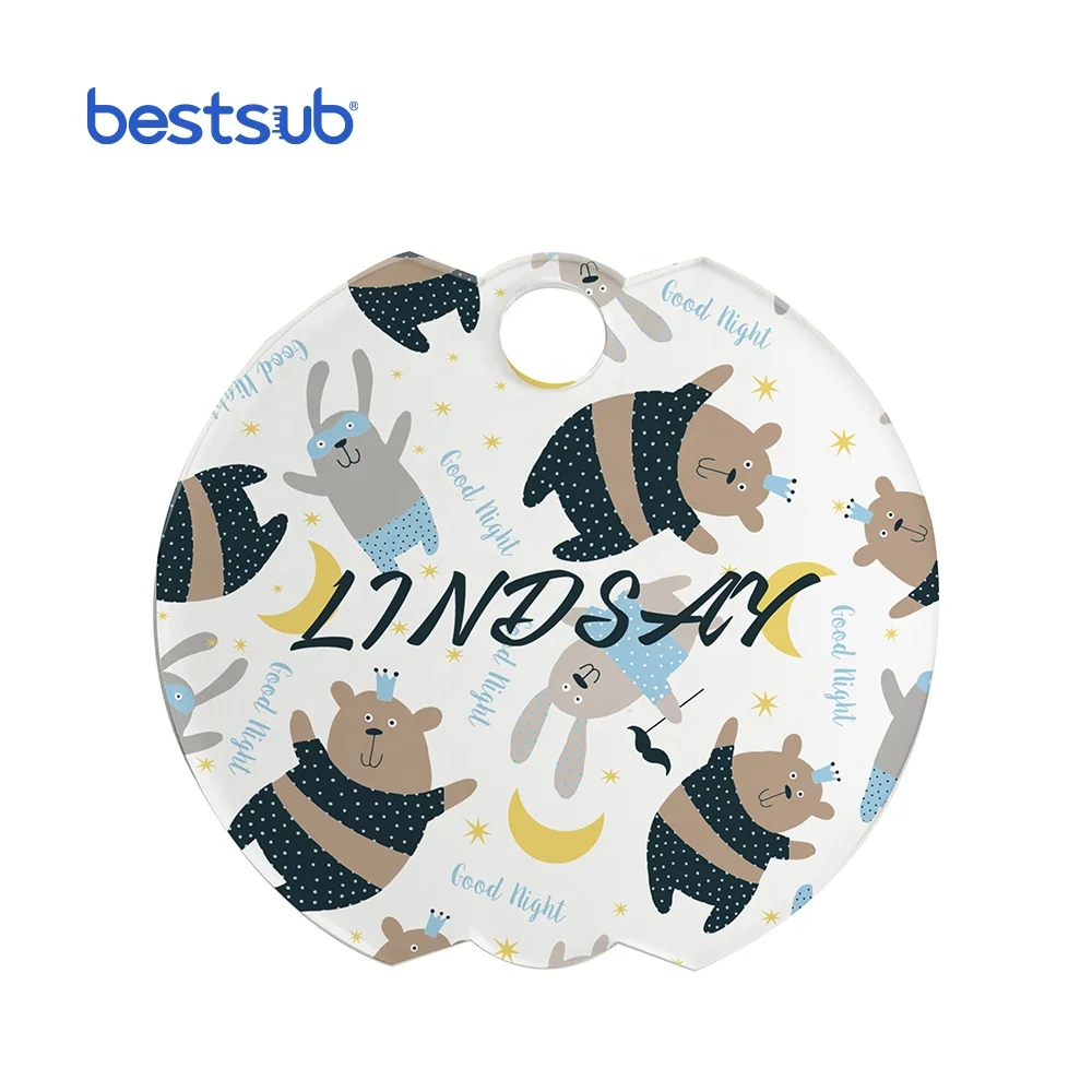 BestSub 30oz 40 oz Tumbler Name Plates Name Tag Sublimation Blanks Acrylic Photo Tag Nameplate for tumbler cup