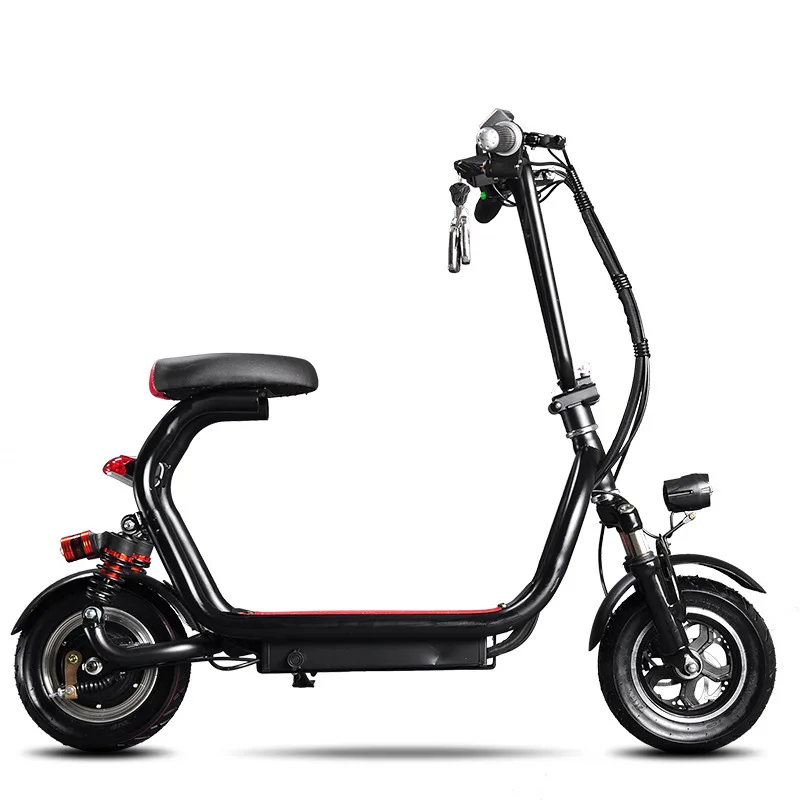 Hot sale 14 inch Airless Tire 48V 8AH 350W Electric Motorcycle rear spring shock absorption electric scooter