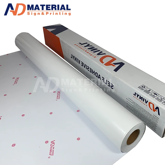 100 mic 80 mic White Sav 140g 120g Polymeric Self Adhesive Vinyl Roll for