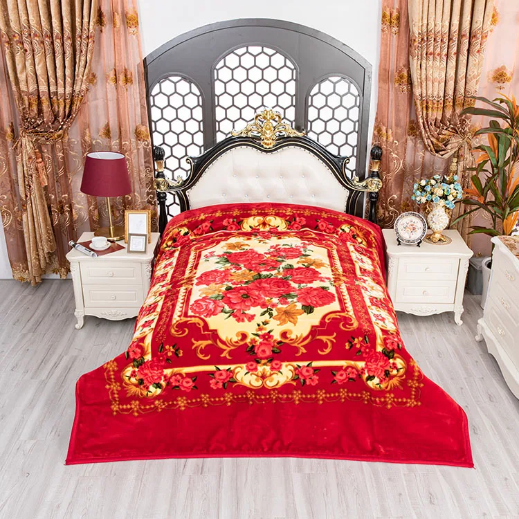 True Love Big Size Warm Mink Blanket Korean Style Blanket for Gift Stock Lot One Side Embossed 200*240cm 2ply 5.5kg Winter Oval