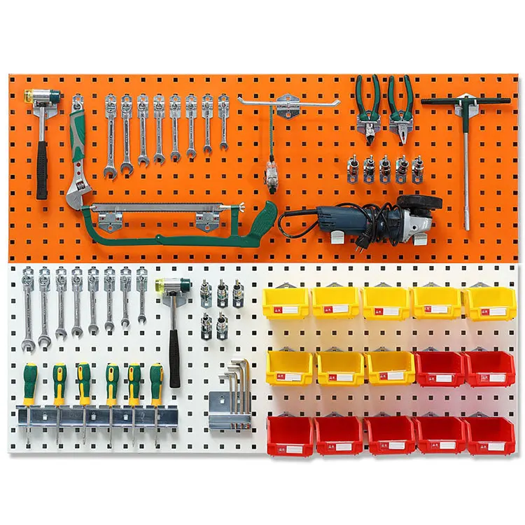 table garage storage heavy duty board custom hanging wall organizer black tool rack floor display hooks metal cart pegboard