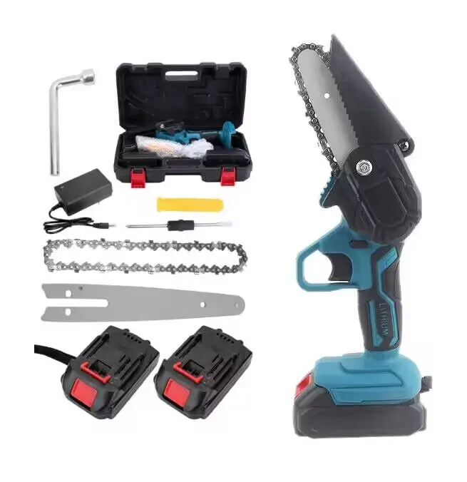 Wood Cutting Brush Motor Electric Saw 4 Inch Max Orange or Red Metal OEM Customized Power Industrial Chainsaw