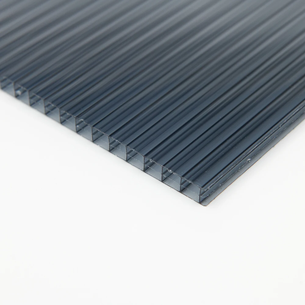 Customized cellular hollow 4mm 6mm 10mm smoked polycarbonate roofing sheets