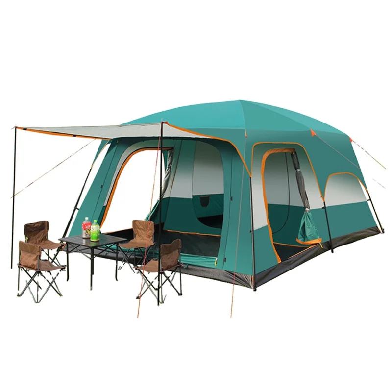 Waterproof Double Layer Folding 8 10 12 Persons  Carpas De Camping Luxury Family Outdoor Camping Tents
