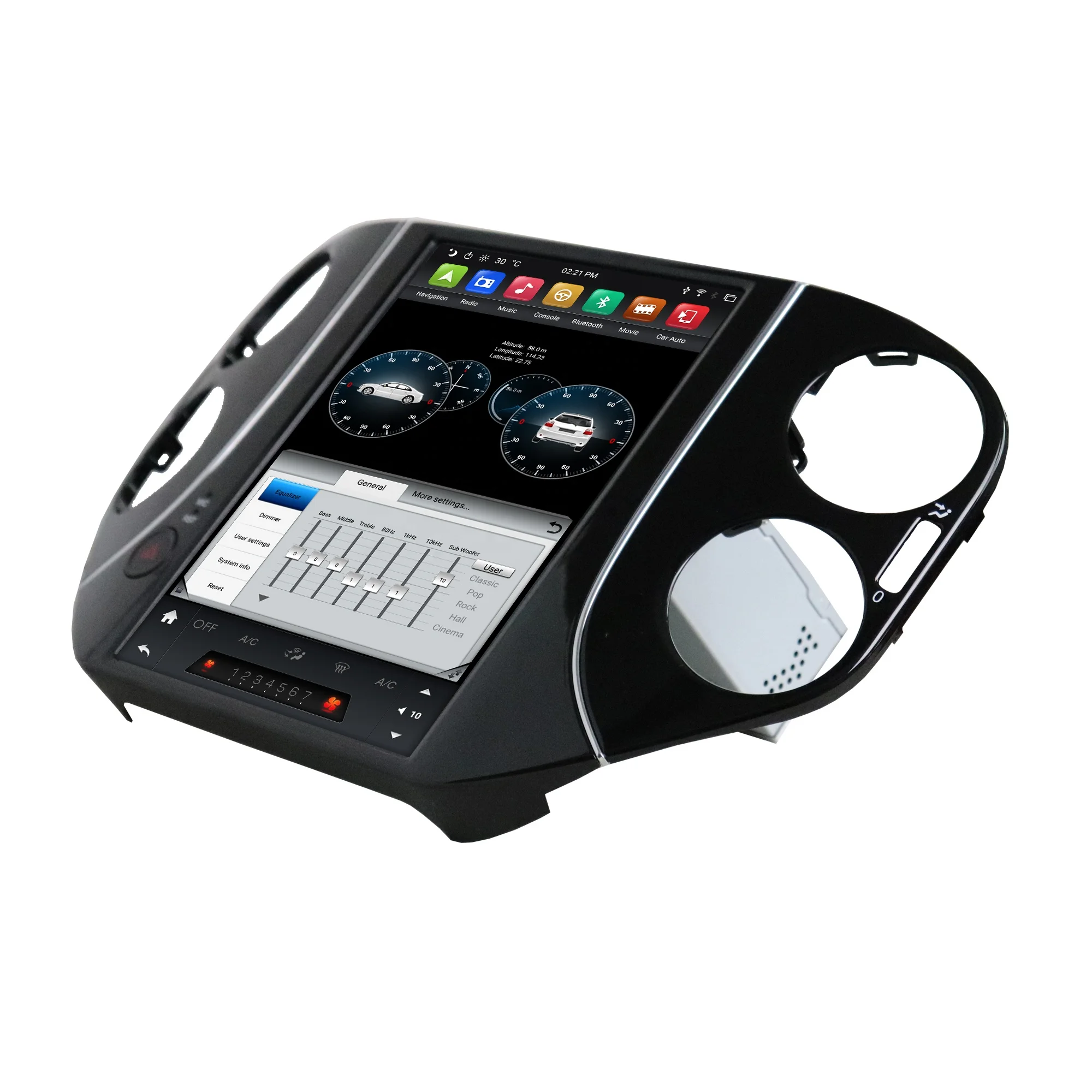 Klyde KD-97024 car tesla style radio touch screen PX6 64gb car dvd player for Tiguan 2010 2011 2012 2013 2014 2015 2016