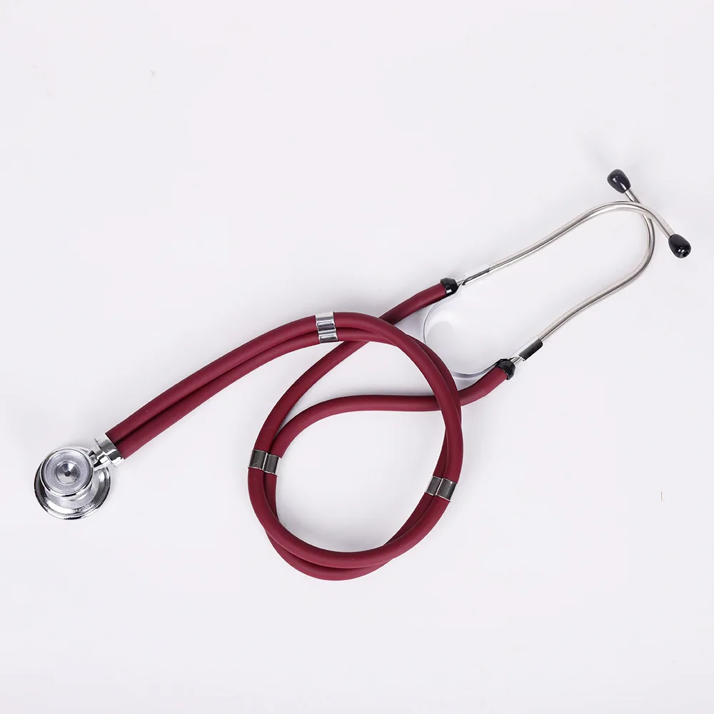 Сделано в Китае профессиональный медицинский двухсторонний стетоскоп высокого качества с двойной головкой со звуковой направляющей трубкой