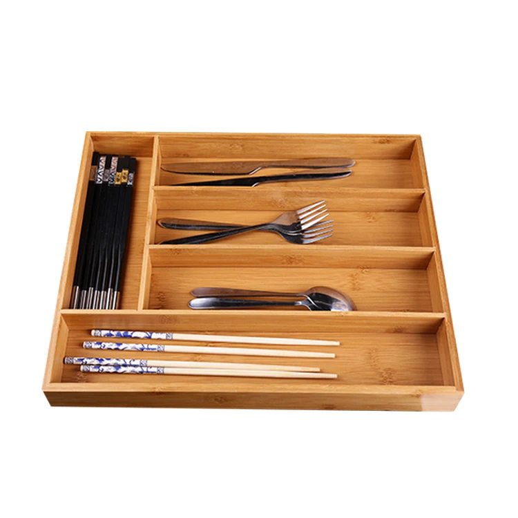 
kitchen wood knife Cutlery utensil bamboo organizer kitchen drawer 