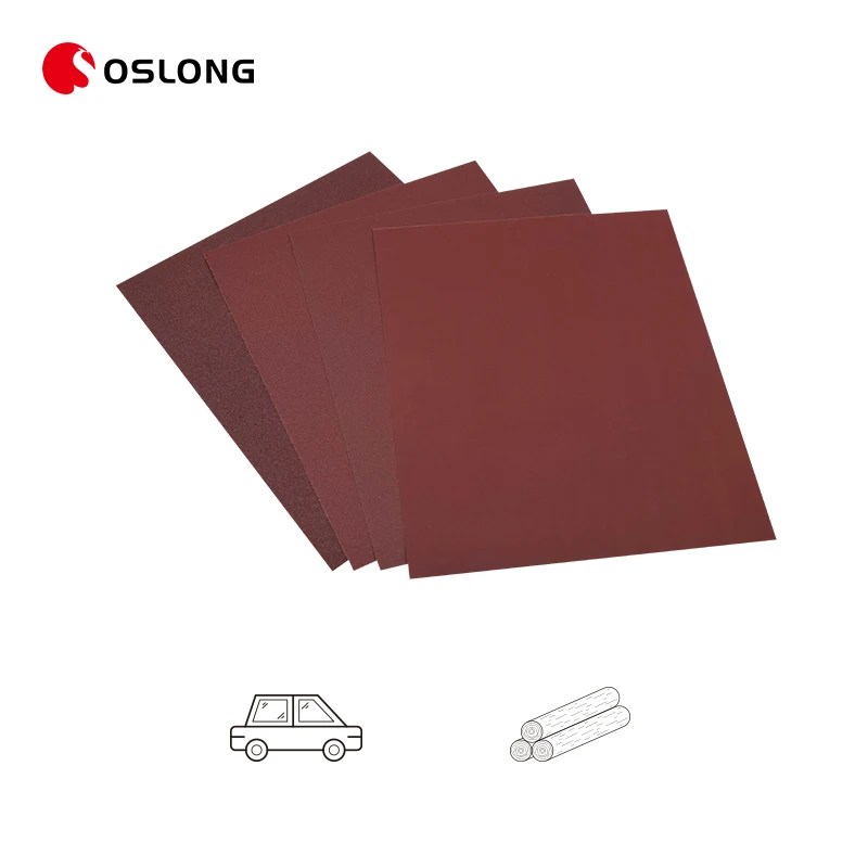 Customized Print Logo 230*280mm Wet And Dry Sanding Available Waterproof Grinding Wood Red Sanding Sheet