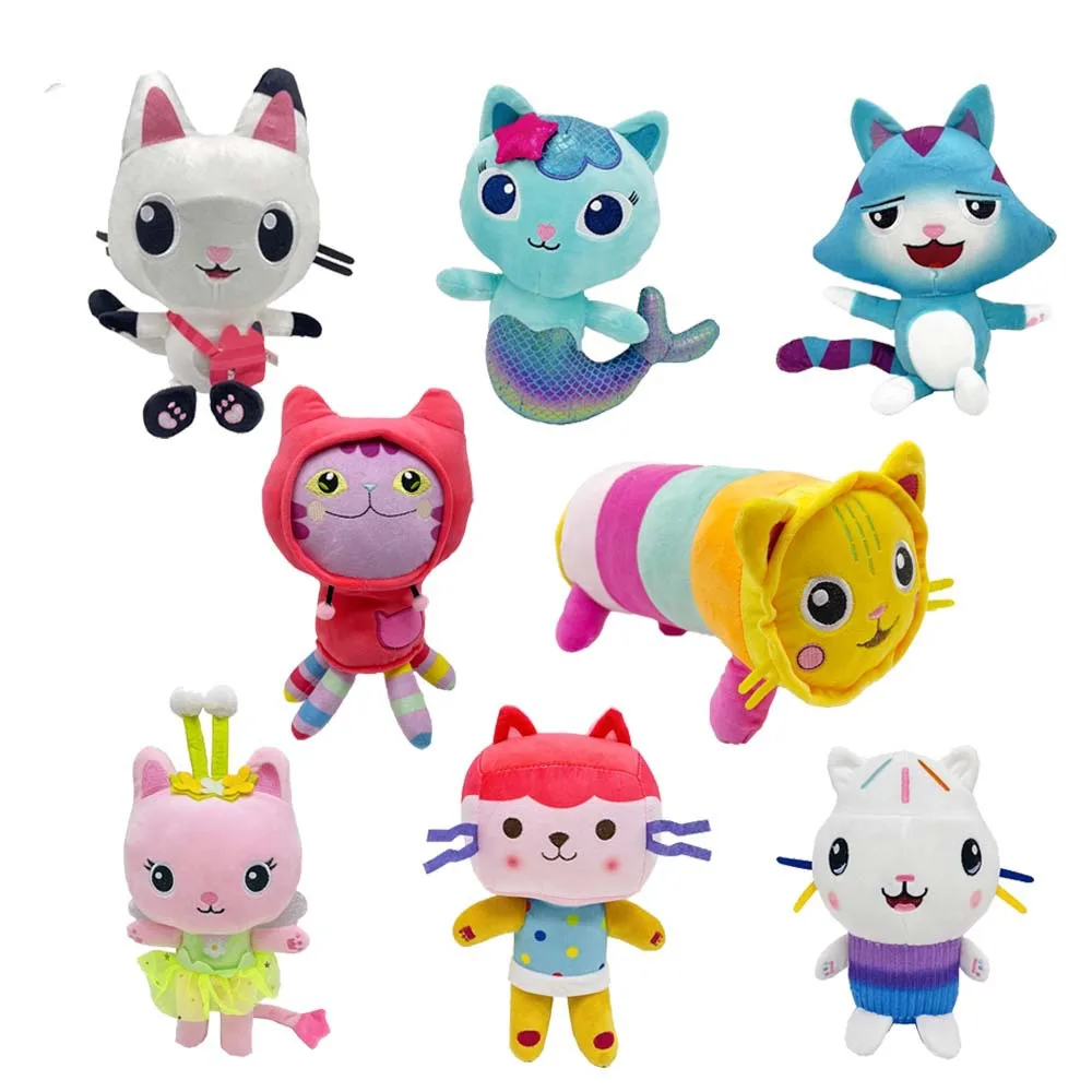 ZD аниме Габби Кукольный Дом Плюшевые игрушки Kawaii мягкие животные Русалка Кот плюшевые куклы дети Рождество дом плюшевая игрушка