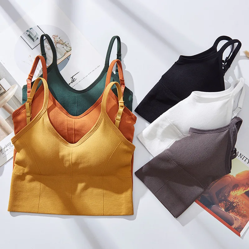 
Sexy Comfortable Vest Tube Top Sports Bra No Steel Ring Underwear Panties 