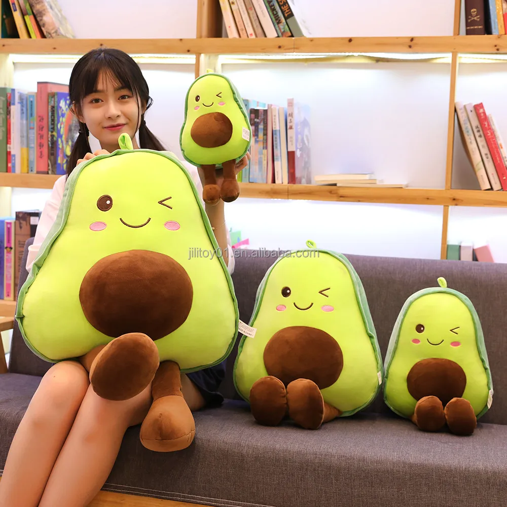 elastic soft plush animal pillow toy avocado plushie wholesale fruit plush toy avocado plush toys stuffed animal