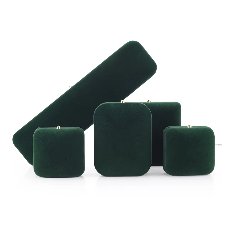 Factory wholesale atrovirens pearl necklace box velvet luxury  jewelry box