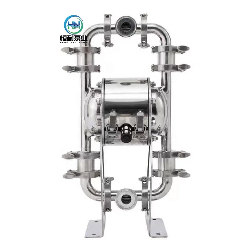 Stainless Steel Sanitary Food Grade Application Air Operated Pneumatic Double Diaphragm Pump