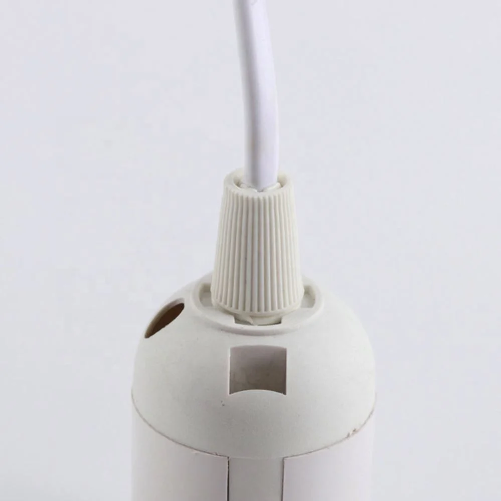 Edison E27 Antique Led Bulb Socket Base Vintage Retro Holders Pendant Wire Plastic Lamp Holder