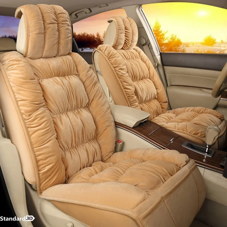 Quick Shipping 3D Cotton Velvet Universal Winter Car Seat Covers